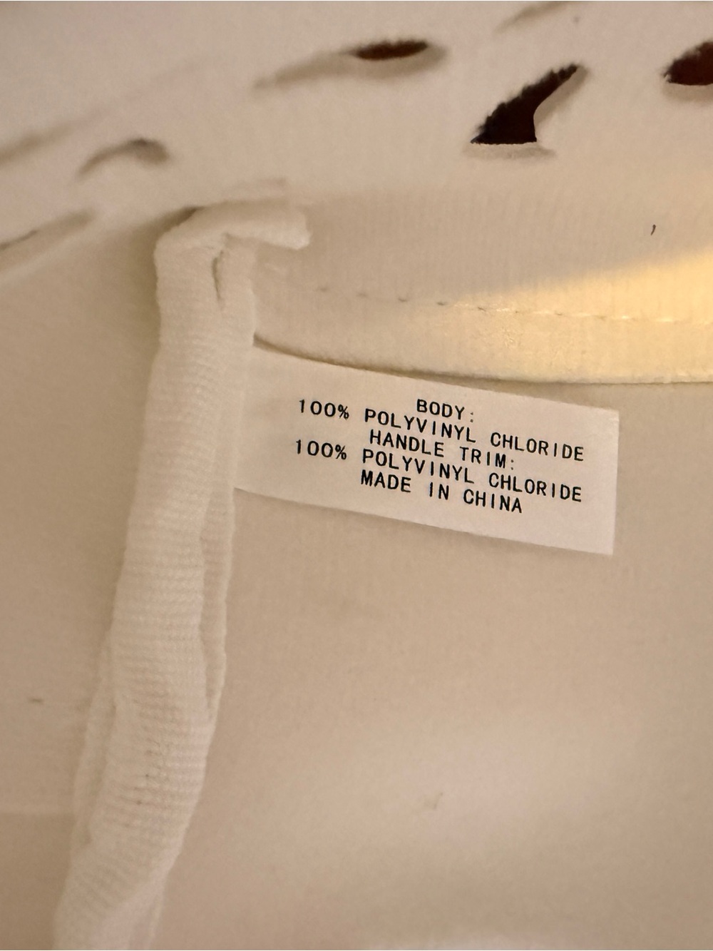 Oscar de la Renta Fragrance White Preforated Laser-Cut Tote Bag - Picture 12 of 16